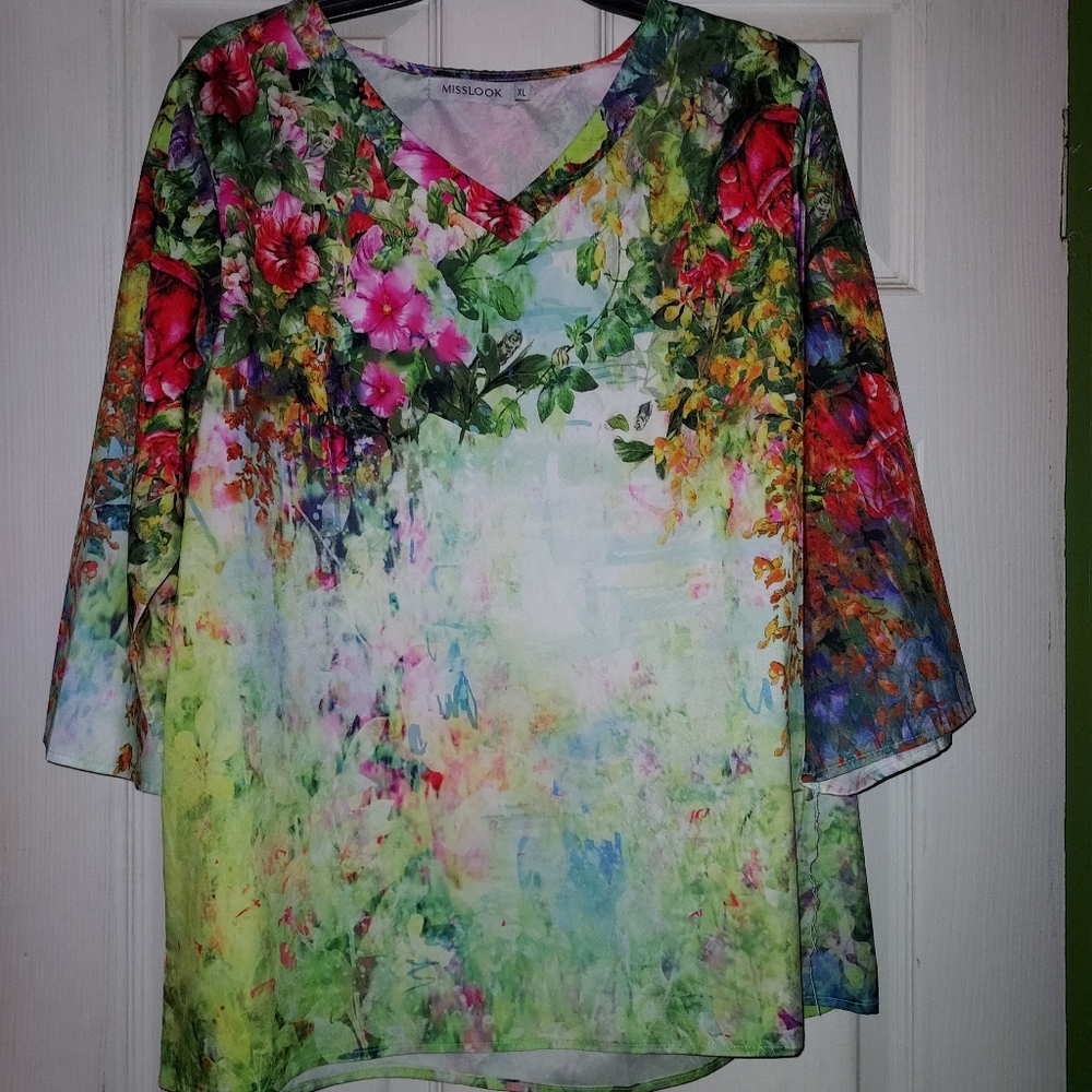 Womens Misslook floral print shirt  xl